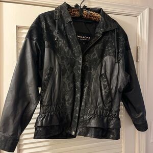 Vintage Wilsons Leather Company Genuine Leather Bomber Jacket